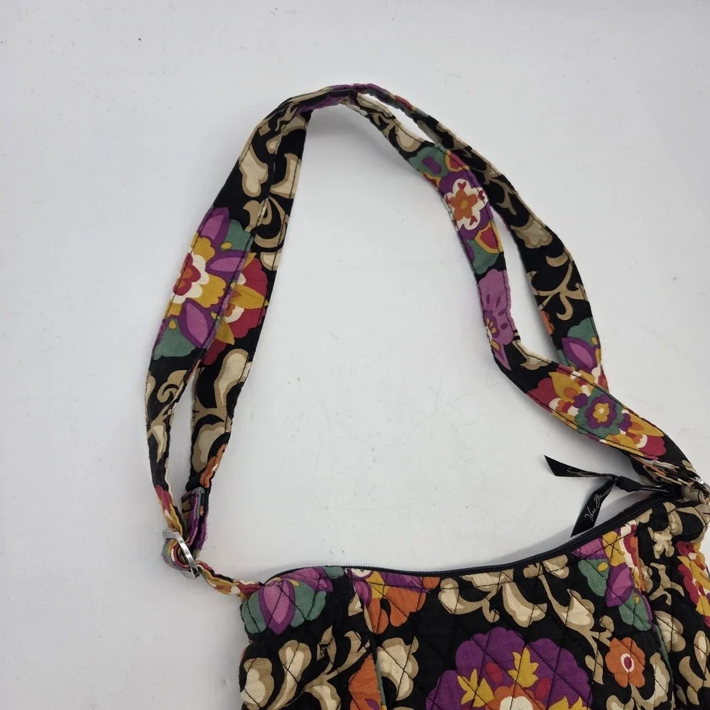 Vera Bradley Crossbody Shoulder Bag Floral Quilted Cotton Magnetic Front Pocket